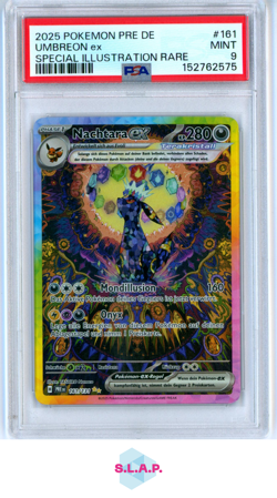 UMBREON EX SPECI4L ILL RARE POKEMON GER PRE PRISMATIC EVOLUTIONS 2025 161 PSA 9 - Image 1