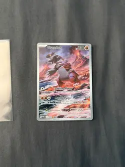 Pokemon TCG Groudon Illustration Rare Paradox Rift 199/182 - Image 1