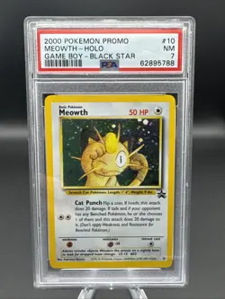 Mauzi WP10 Holo Pokemon TCG Game Boy Wizards Black Star Promos 2000 ENG PSA 7 - Image 1