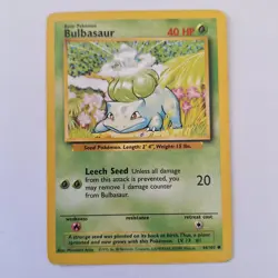 Bulbasaur #44/102 Pokemon Card 1999 Base Set - Image 1