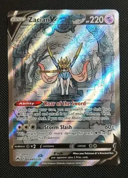 Zacian v GG48/GG70 Crown Zenith Galarian Gallery Holo Rare Pokemon - Image 1