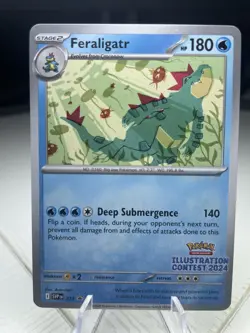 Feraligatr #213 Illustration Contest Promo NM Pokemon Card TCG 2025 - Image 1
