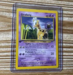 Pokemon Girafarig Neo Genesis 1st Edition 58/111 Common LP-NM - Image 1