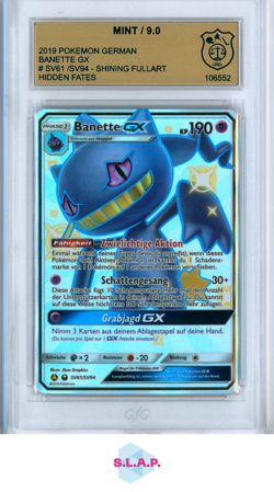 BANETTE GX POKEMON 2019 HIDDEN FATES #SV61/SV94-SHINING FULLART MINT GER GSG 9 - Image 1