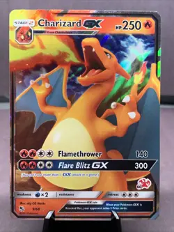 Pokemon TCG Charizard GX 9/68 #60 Charizard Stamped Battle Academy Full Art - Image 1
