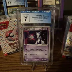 2003 Pokemon Expansion Unlimited Japanese Mewtwo Ex Holo R #26 Grade 7 CGC - Image 1