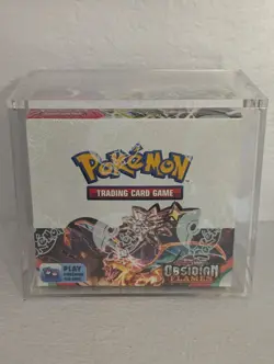 Pokemon SV03 Obsidian Flames Booster Box Factory Sealed + Acrylic Case - Image 1