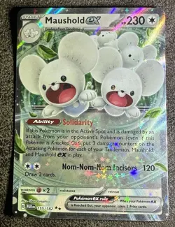 Maushold ex 155/182 Holo Pokemon TCG Scarlet & Violet Paradox Rift - Image 1
