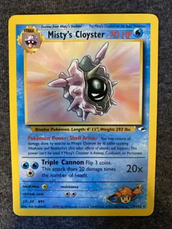Misty’s Cloyster Pokemon TCG Trading Card - RARE - 29/132 Gym Heroes - Image 1