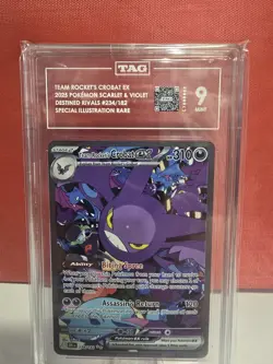2025 POKEMON DRI EN-DESTINED RIVALS #234 TEAM ROCKET'S CROBAT EX PSA 9 - Image 1