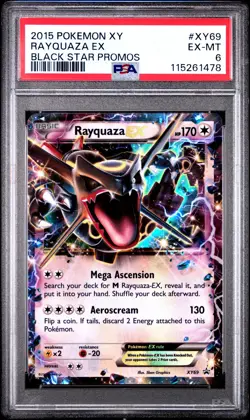 2015 POKEMON BLACK STAR PROMO RAYQUAZA #XY69 PSA 6 EX #115261478 - Image 1