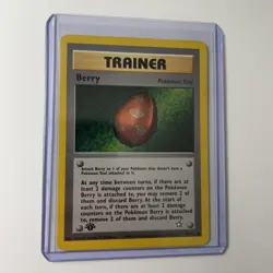 Pokemon WOTC 1st Edition Neo Genesis Berry Trainer 99/111 Non-Holo Common LP-MP - Image 1