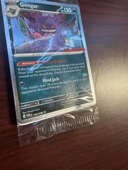 DAMAGED Pokemon Gengar GameStop Promo Sealed Cosmos Holo 050/088 READ! - Image 3