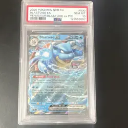 Pokemon TCG Blastoise ex SCR Stellar Crown Stamp 030/142 Holo PSA 10 GEM MT 2025 - Image 1