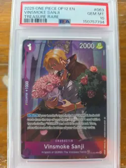 Vinsmoke Sanji One Piece Op12-Legacy Of The Master 063 NM PSA 10 - Image 1