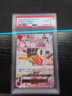 2025 One Piece Op 11 JP Honesty Impact Alternate Art Graded PSA 10 GEM MINT - Image 1