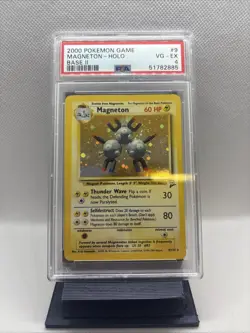 2000 Pokemon Base Set 2 #9 Magneton Holo Rare PSA 4 VG-EX - Image 1