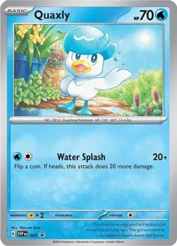 QUAXLY SVP 003 PROMO POKEMON (HOLO RARE, NM) - Image 1