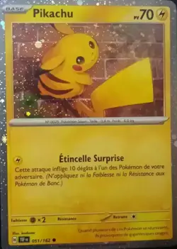 PIKACHU 051/162 TEMPORAL FORCES POKEMON (COSMO HOLO, NM) - Image 1