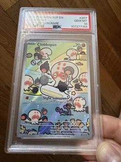 Pokemon 2024 SV Surging Sparks Clobbopus Illustration Rare PSA 10 Gem Mint - Image 2