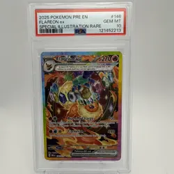 2025 Pokemon Flareon ex (146/131) SIR Prismatic Evolutions GEM MINT PSA 10! 🔥 - Image 1