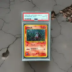 Pokemon 2000 Japanese Neo 2 Discovery Houndour #228 Holo Rare PSA Gem Mint 10 - Image 1
