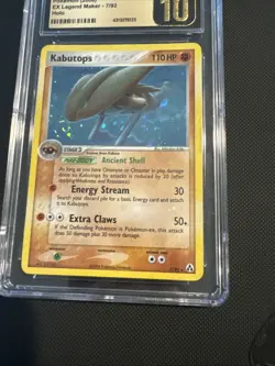 Pokemon Kabutops Ex Legend Maker 7/92 Holo CGC Pristine 10 2006 Swirl pop 3 - Image 5