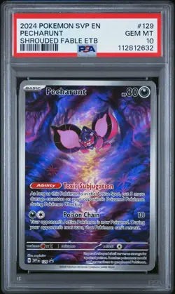 2024 POKEMON SVP EN-SV BLACK STAR PROMO #129 PECHARUNT PSA 10 - Image 1