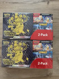 Pokemon Surging Sparks Booster Elite Trainer Box and booster bundle. X2 - Image 1