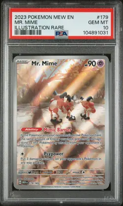 PSA 10 - 2023 Pokemon Mew En-151 179 Mr. Mime | Illustration Rare - Image 1