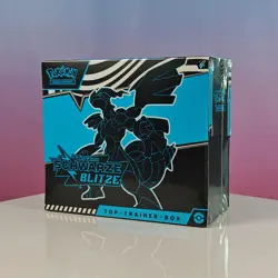 SCHWARZE BLITZE POKEMON TOP TRAINER BOX KARMESIN & PURPUR GERMAN OVP SEALED - Image 1