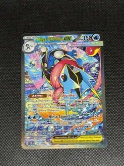 Mega Greninja Ex Pokemon Mega Evolution Chaos Rising 116/086 Holo SIR - Image 1