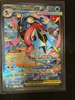 Mega Greninja Ex Pokemon Mega Evolution Chaos Rising 116/086 Holo SIR - Image 3
