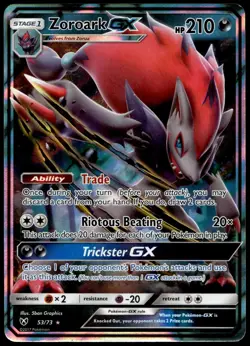 Zoroark GX 53/73 Holo GX Rare Shining Legends Pokemon Near Mint - Image 2