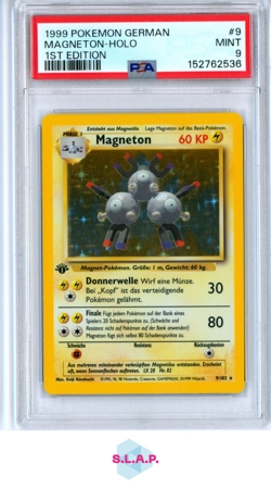 MAGNETON-HOLO 1ST EDITION POKEMON GERMAN 1999 9 PSA 9 - Image 1