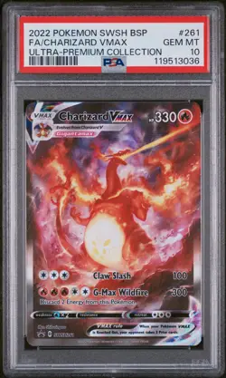 2022 Pokemon SWSH Promo Full Art Charizard #SWSH261 VMAX Holo PSA 10 - Image 1