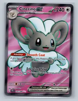 Cinccino ex 105/086 Ultra Rare ME04: Chaos Rising NM 5ban Graphics Free Shipping - Image 1