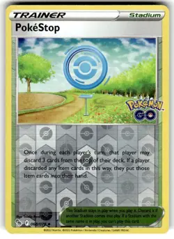 PokeStop 068/078 UC Pokemon GO Pokemon Reverse Holo Near Mint - Image 1