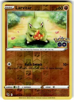 Pokemon TCG Pokemon Larvitar 037/078 NM Common Reverse Holo - Image 1