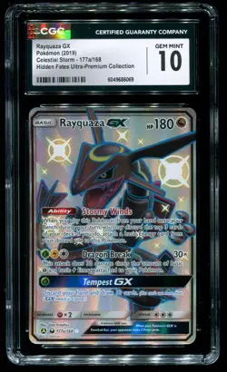 CGC 10 Rayquaza GX Hidden Fates Ultra Premium Collection Promo 2019 Pokemon 177a - Image 1