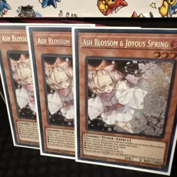 3x Yugioh MP22-EN257 Ash Blossom and Joyous Spring PRISMATIC SECRET PLAYSET NM - Image 1