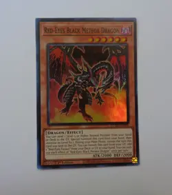 Red-Eyes Black Meteor Dragon DUNE-EN095 (Super Rare, 1st Ed, Lightly Played LP) - Image 1