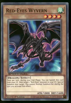 Red-Eyes Wyvern SGX3-ENB06 Common / Short Print Yu-Gi-Oh 1st Edition Near Mint - Image 1