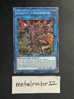 Yugioh Darkness Metal, the Dragon of Dark Steel BLAR-EN047 Secret Rare 1st Ed - Image 1