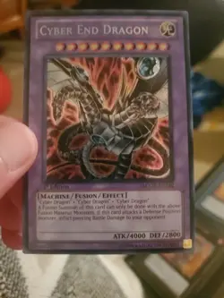 Yu-Gi-Oh! TCG Cyber End Dragon LCGX-EN182 Secret Rare 1st Edition Holo LP - Image 1