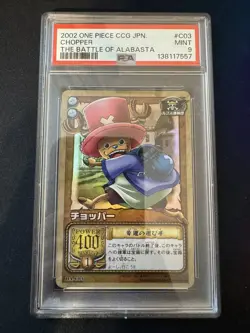 2002 One Piece CCG Chopper The Battle of Alabasta Japanese #C03 PSA 9 Mint - Image 1