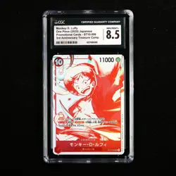 CGC 8.5 NM/MINT+ 2025 One Piece 3rd Anni JPN Monkey D. Luffy ST10-006 SR - Image 2