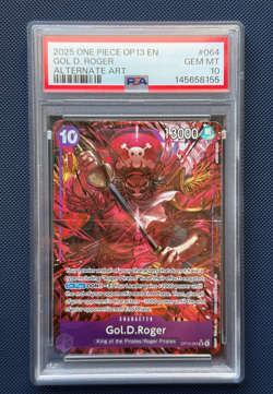PSA 10 ONE PIECE OP13-064 CARRYING ON HIS WILL GOL D ROGER ALT ART ENGLISH - Image 1
