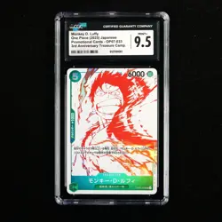 CGC 9.5 MINT+ 2025 One Piece 3rd Anni JPN Monkey D. Luffy OP07-033 UC - Image 2