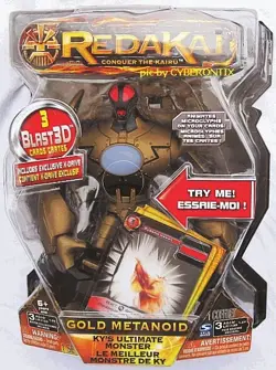 Redakai Action Figure GOLD METANOID Toy BIG Exclusive X-Drive Card Ultimate 2011 - Image 1